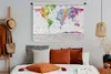 MuchoWow® Wandteppich Wandbehang Weltkarte - Aquarell - Produktbild-Vorschau 5