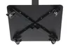 The underside of a black desk frame with four wheels. Anteprima dell’immagine prodotto