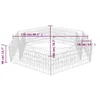 vidaXL Plateau hexagonal en gabion 200x173x40 cm Voir les images du produit 6