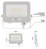 LED reflektor GLARO 20W, weiß, IP65, 2000 lm, neutralweiß Voir les images du produit