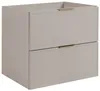 A light gray cabinet with two drawers and gold handles, shown from a slightly angled front view. Produktbild-Vorschau