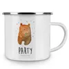Mr. & Mrs. Panda Emaille Tasse Bär Party - Weiß - Geschenk, Produktbild-Vorschau 3