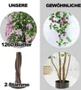 COSTWAY Kunstbaum mit Blüten, Kunstpflanze groß im Topf, Produktbild-Vorschau 3