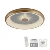 LED Deckenleuchte, messing, dimmbar, Fernbedienung, H 9,5 Produktbild-Vorschau 3
