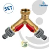 tecuro 2-Wege Y-Messingverteiler 1 Zoll (DN20), einzeln Produktbild-Vorschau 3