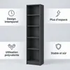 SELO Bibliothèque moderne 50 x 31 x 183 cm – Anthracite – 5 Voir les images du produit 4