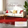 Wollteppich Gabbeh Uni Rot 60x90 cm | Moderner Teppich für Produktbild-Vorschau 2