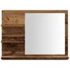 A bathroom mirror with wooden shelves attached to the side, presented on a white background. Náhled obrázku produktu