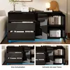 INONEFT Kommode, zwart, hoogglans. Modern sideboard met Productafbeelding-voorbeeld 6