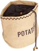 A close-up view of a burlap potato sack with a drawstring closure and a dark lining. Náhled obrázku produktu