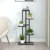 vidaXL Stojan na kvety 5 poschodí 43x22x98 cm čierny kov Náhľad obrázku produktu 2