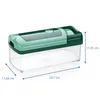 A product shot of a food chopper with dimensions indicated. Produktbild-Vorschau