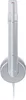 A white analog stereo headset with noise isolation for VOIP, resting on a gray circular base. Produktbild-Vorschau