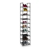 Relaxdays Schuhregal, 10 Ebenen, HBT: 175x33x33 cm, Metall Produktbild-Vorschau 1