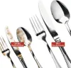 A collection of cutlery, some with gold glitter-like particles, with text overlays indicating a product feature. Náhľad obrázku produktu