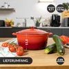 Padella in ghisa Chefarone - Casseruola - Coperchio incluso Anteprima dell’immagine prodotto 6
