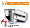 Espressotassen 4er-Set, Edelstahl Dickwandige Doppelwandige Produktbild-Vorschau 3