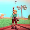 A young person with orange hair and glasses is throwing a small object into the air. Náhľad obrázku produktu