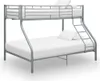 vidaXL Châssis de lit superposé Gris Métal 140x200 Voir les images du produit 7