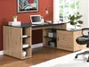 Eckschreibtisch mit Stauraum - MDF - Schwarz & Naturfarben Produktbild-Vorschau 6