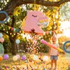 Relaxdays Piñata Eenhoorn, met stok en masker, feestpiñata Productafbeelding-voorbeeld 2