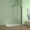 AICA Walk in dusche 100X200cm Duschwand mit Schwarz Produktbild-Vorschau 1