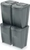Kosz na śmieci Prosperplast SORTIBOX 4 x 35 l szary Podgląd zdjęcia produktu 2