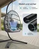 SONGMICS Schaukelstuhl mit Gestell, klappbarer Korbsessel Produktbild-Vorschau 6