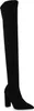 VAN HILL Damen Stiefel Overknees Blockabsatz Spitze Schuhe Produktbild-Vorschau 1