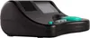 A black digital alarm clock with a screen and buttons. Produktbild-Vorschau