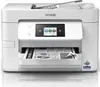 A white Epson WorkForce Pro WF-M4619DWF printer is shown from the front. Podgląd zdjęcia produktu