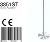 A product label with a barcode and CE mark, and a partial view of a floor lamp. Produktbild-Vorschau