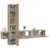 vidaXL 5 tlg. TV Schrank Set Sonoma Eiche Holzwerkstoff - Produktbild-Vorschau 5