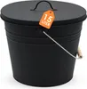 3.11 Seau à cendres ovale en noir - env. 35 x 25 x 30,5 cm Voir les images du produit 1