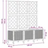 Donica ogrodowa z kratką i kółkami brązowy 120 x 40 x 146 Podgląd zdjęcia produktu 8