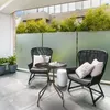 relaxdays záhradný stôl hnedý okrúhly 74,0 cm Náhľad obrázku produktu 2