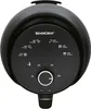 A top-down view of a black air fryer with its control panel visible. Produktbild-Vorschau