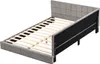 A bed frame with a headboard and slats, shown from a diagonal angle against a white background. Náhled obrázku produktu