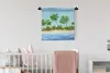MuchoWow® Wandteppich Wandbehang Palme - Strand - Hütte Produktbild-Vorschau 1
