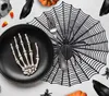 Spinnennetz-Basis Schwarze Halloween-Spinne 38cm Produktbild-Vorschau 3