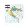 MuchoWow® Plagát - Podrobná mapa Chorvátska so susednými Náhľad obrázku produktu 1