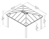 Gazebo de jardin 425,5x363,5cm gris - Palram - 705938 - Voir les images du produit 2