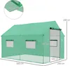 Tunnelgewächshaus 2 x 3 m (6 m²) mit Rolltor, 4 Fenstern – Produktbild-Vorschau 5