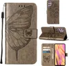 Galaxy S23 Ultra Hülle, Schmetterling Prägung Flip Leder Produktbild-Vorschau 1