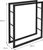 ML-Design Kaminholzregal aus Metall, 80x100 cm, Schwarz, Produktbild-Vorschau 6