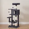 Katzenkratzbaum mit Hängematte, 143 cm, Cat Tree, Rauchgrau Produktbild-Vorschau 9