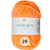 A ball of orange yarn on a white background. Produktbild-Vorschau
