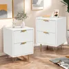 Nachtschrank 2er set, Beistelltisch weiss mit 2 Produktbild-Vorschau 1