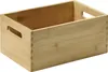 A bamboo storage box with handles. Produktbild-Vorschau