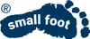 A dark blue footprint logo with the words "small foot" inside, and a registered trademark symbol. Produktbild-Vorschau